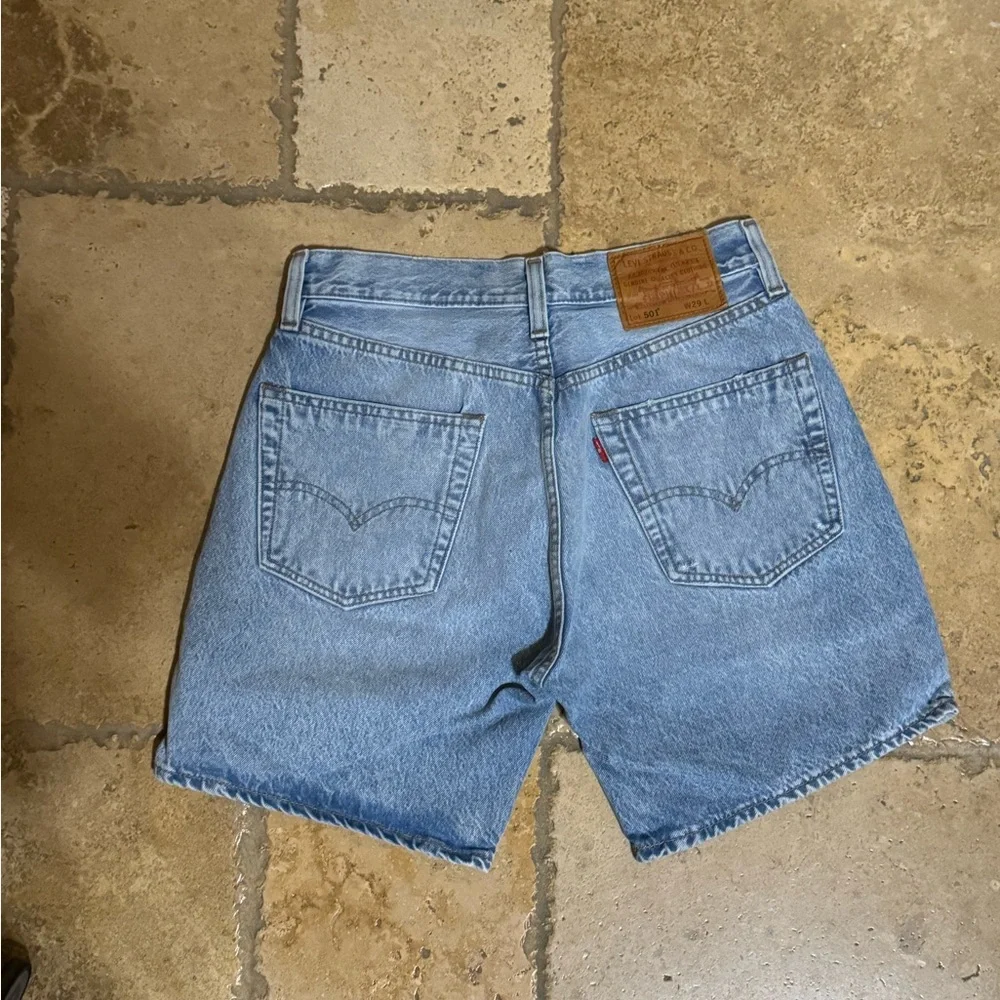 Levi's Light Blue Jean Shorts - Picture 2 of 6